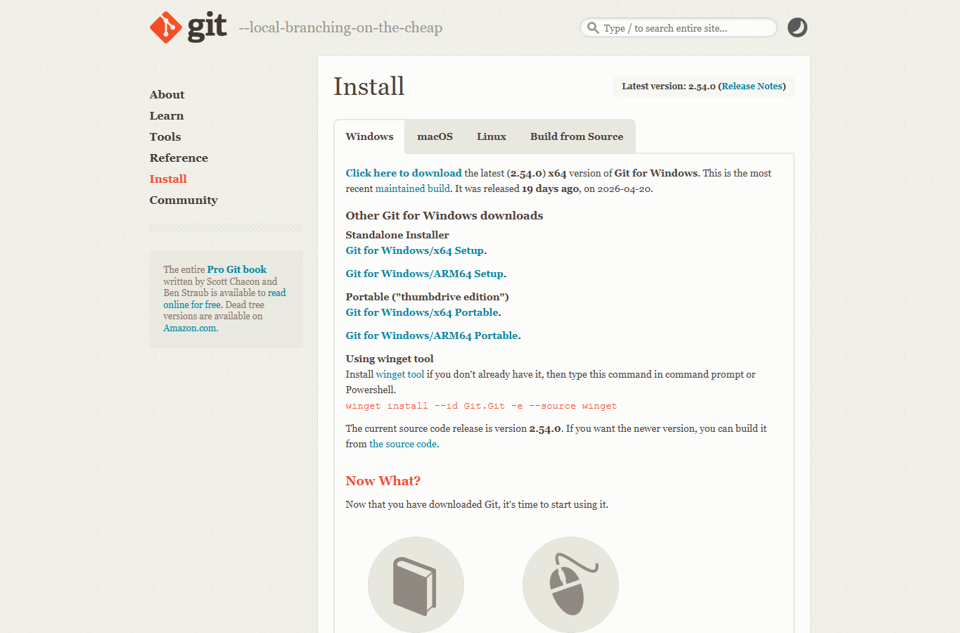 Git for Windows 下载页面